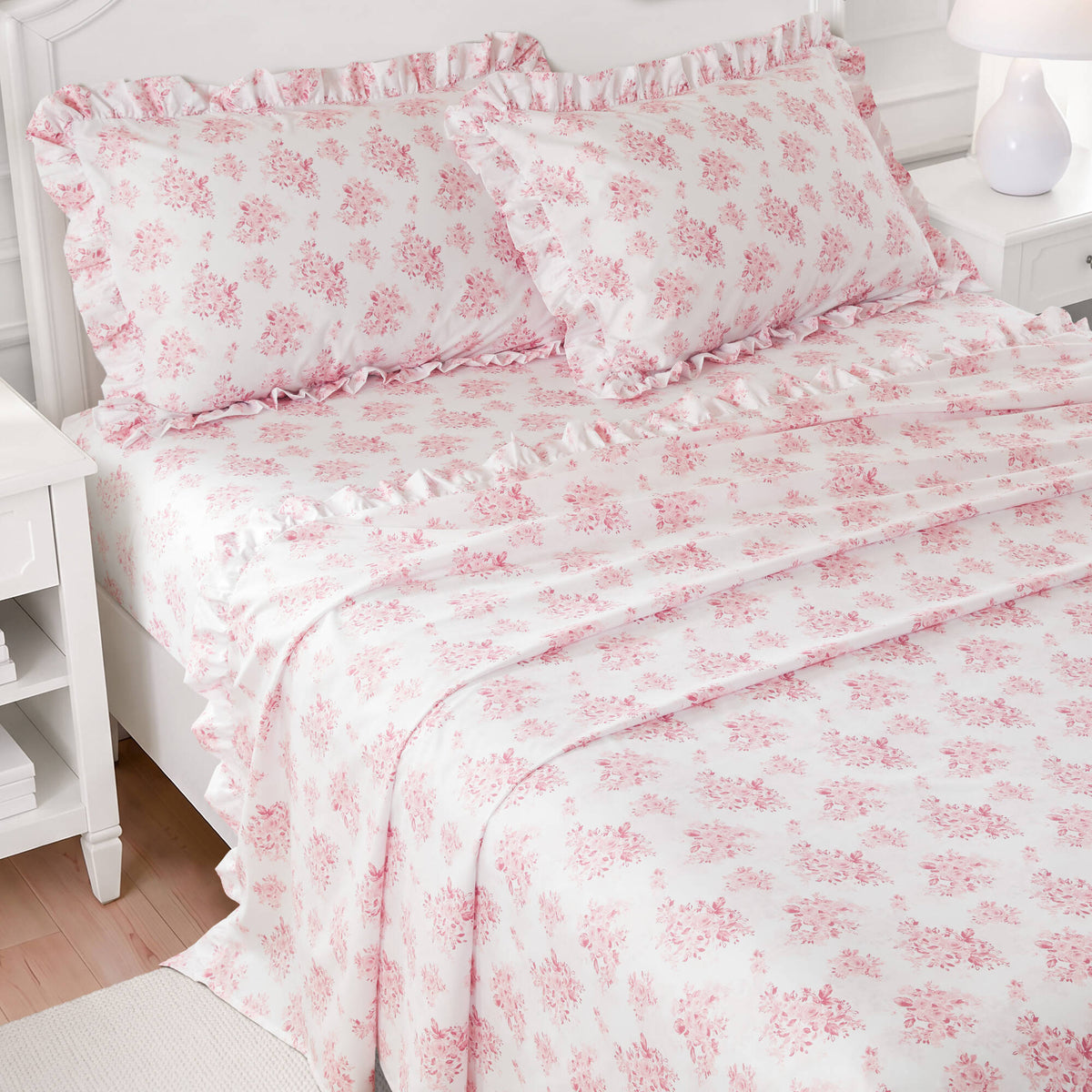 4 PCS MF Print Ruffled Hem Sheets - product image 193