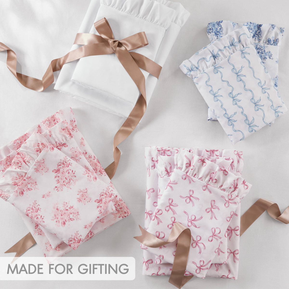4 PCS MF Print Ruffled Hem Sheets - product image 204