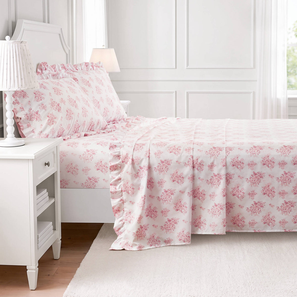 4 PCS MF Print Ruffled Hem Sheets - product image 211