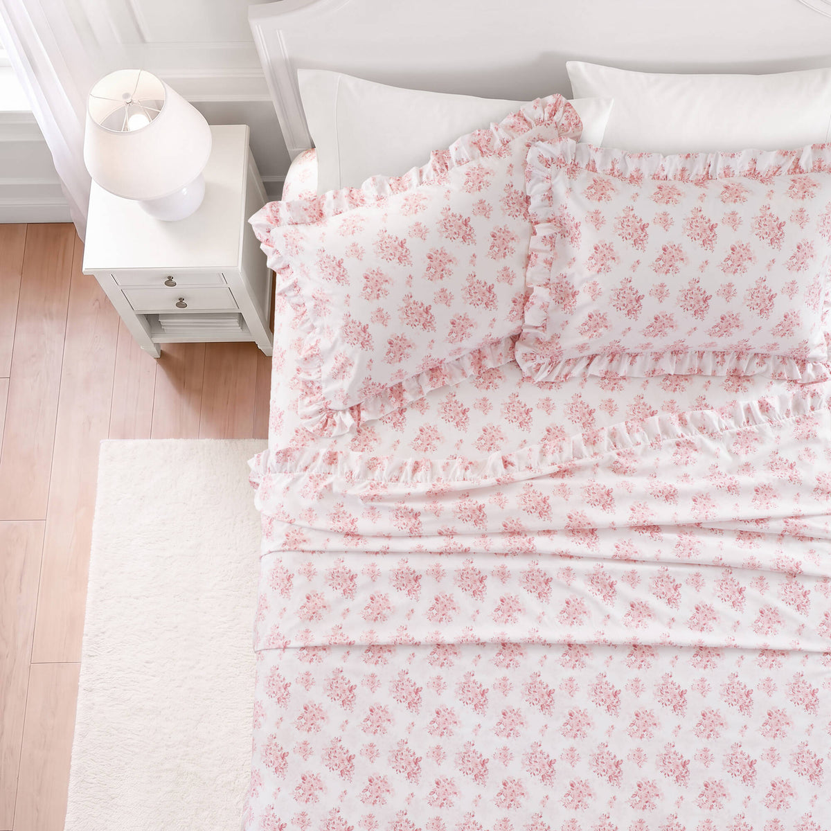 4 PCS MF Print Ruffled Hem Sheets - product image 229