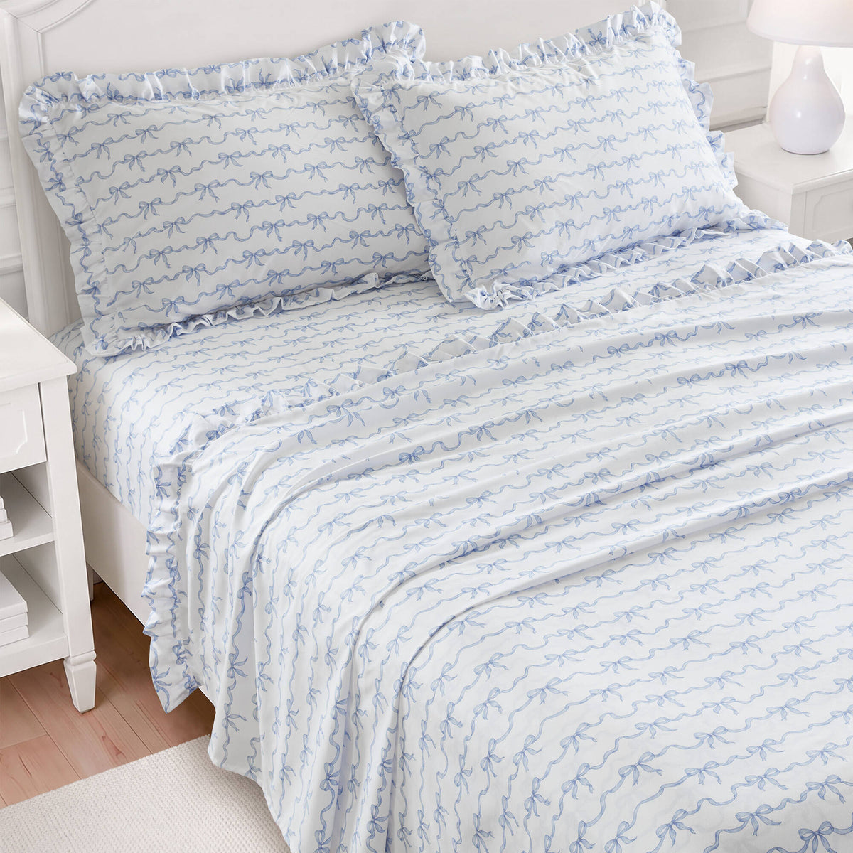 4 PCS MF Print Ruffled Hem Sheets - product image 44