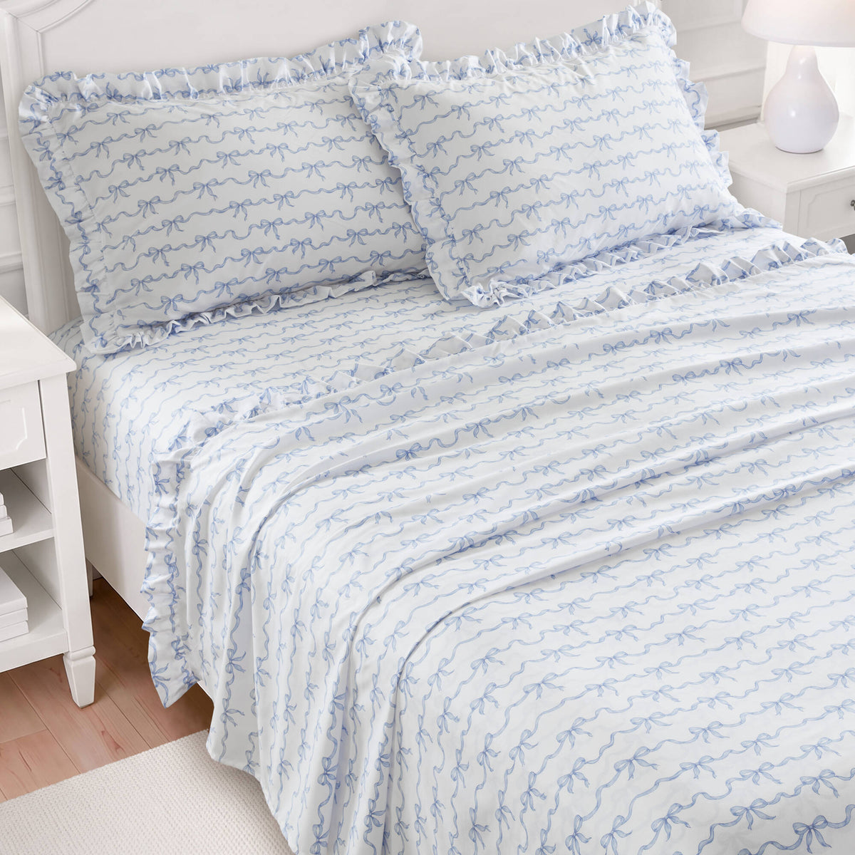 4 PCS MF Print Ruffled Hem Sheets - product image 47