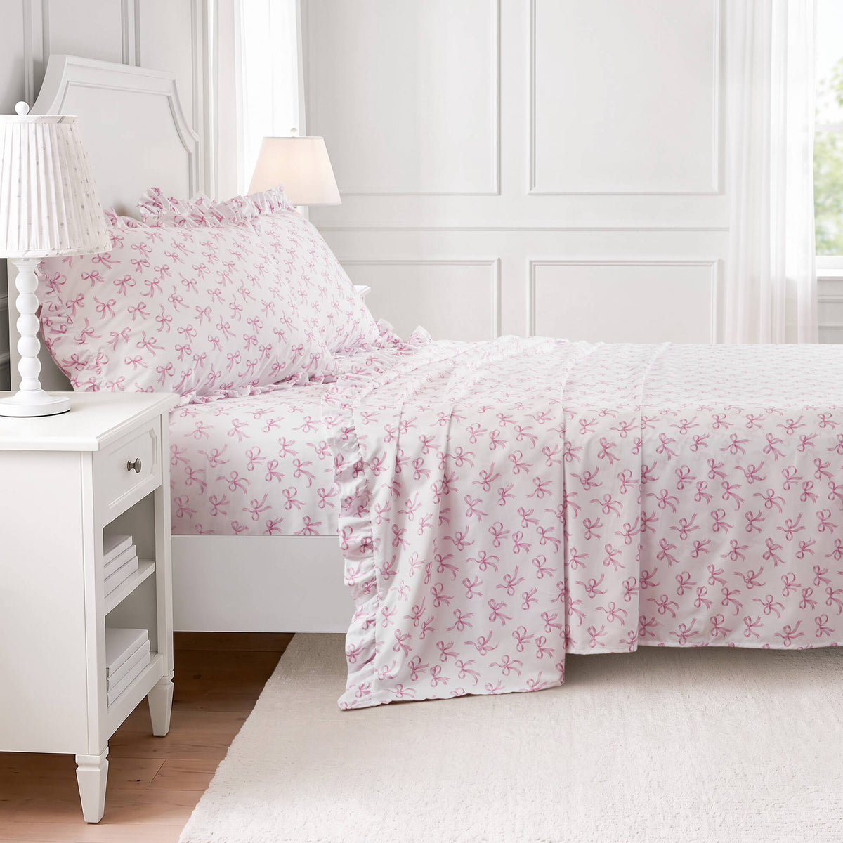 4 PCS MF Print Ruffled Hem Sheets - product image 64