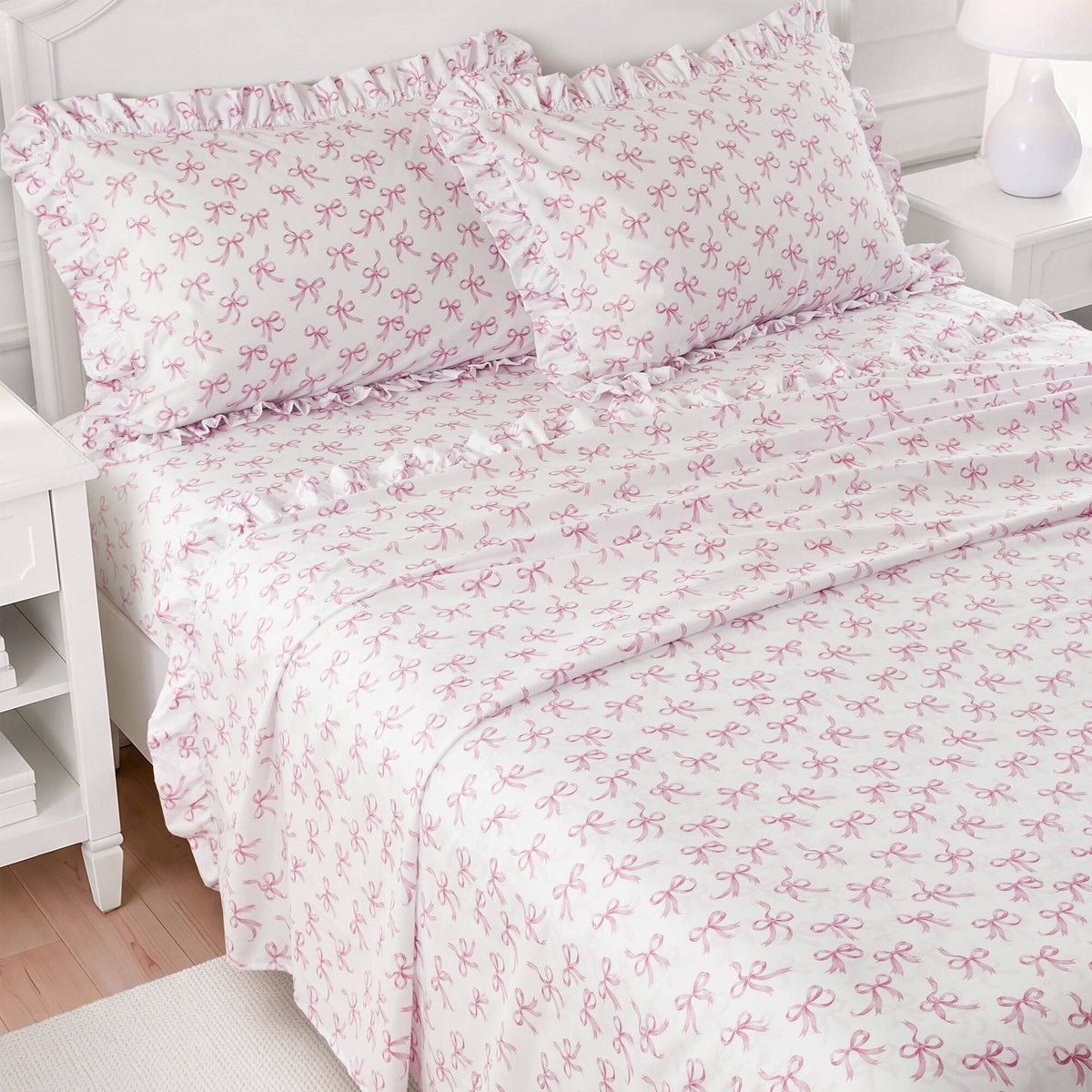 4 PCS MF Print Ruffled Hem Sheets - product image 77