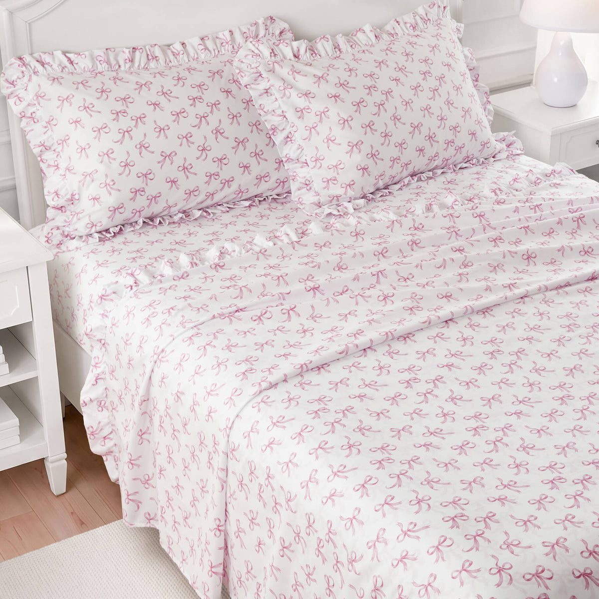 4 PCS MF Print Ruffled Hem Sheets - product image 81