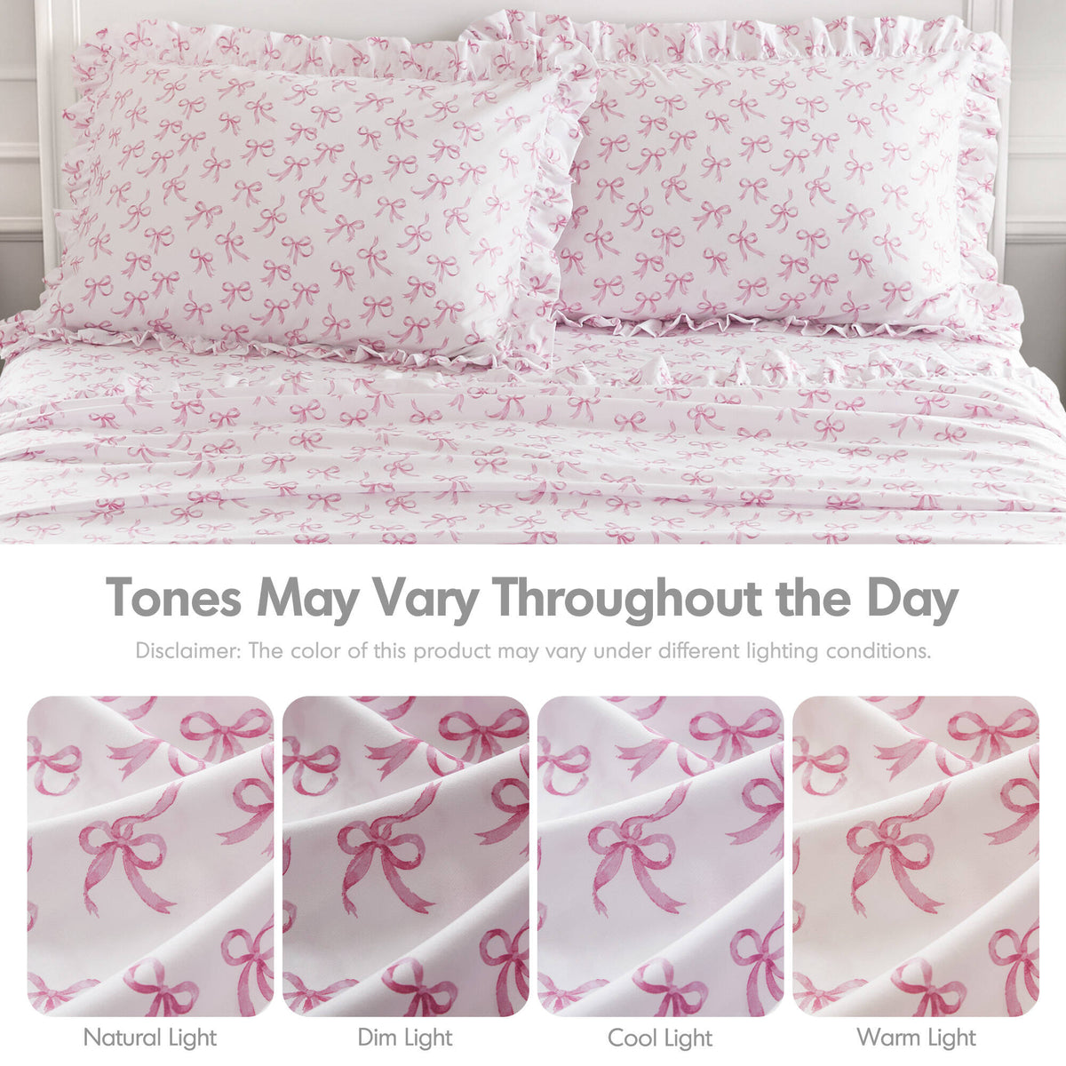 4 PCS MF Print Ruffled Hem Sheets - product image 94
