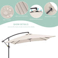 SONKUKI 8.2x8.2ft Offset Umbrellas.