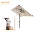 SONKUKI CFS 10x6.5ft LED Market Umbrella.