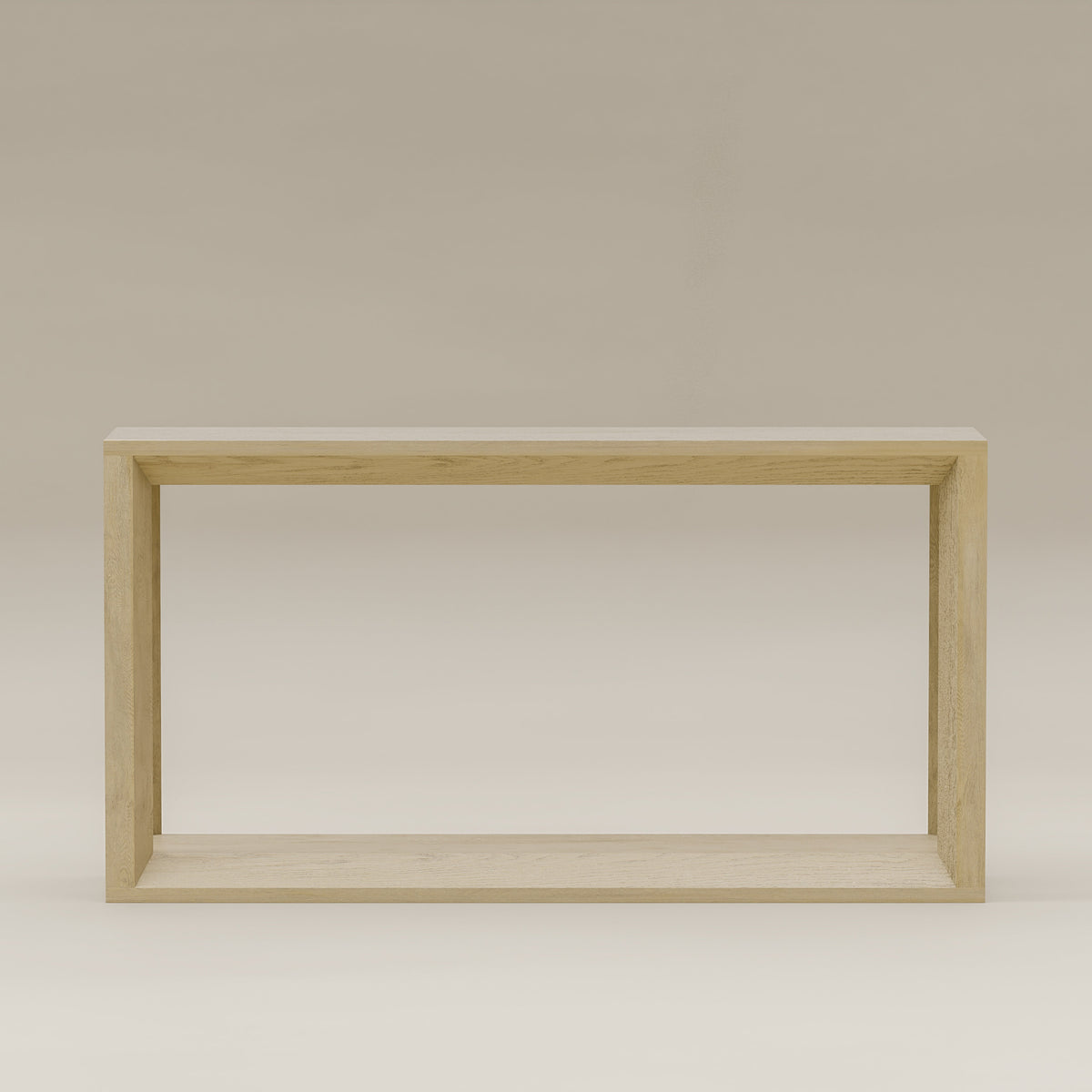 60" Rectangular Solid Wood Veneer Console Table, Wide Sofa Table, Behind Couch Table with Ample Storage for Entryway & Living Room - Sonkuki