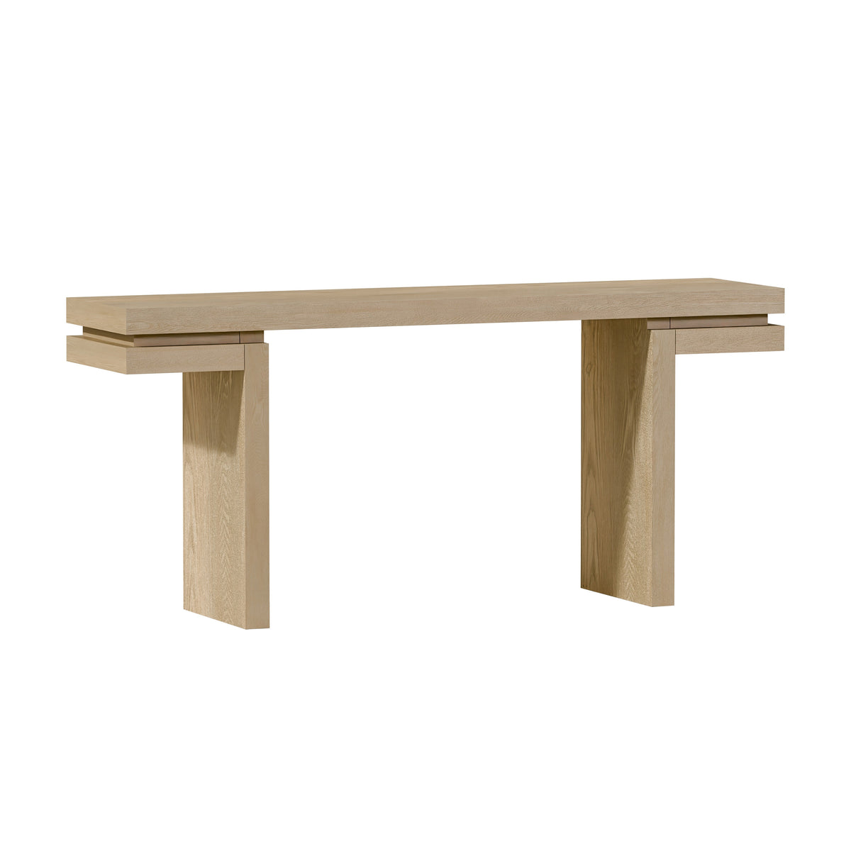 66" Extra Wide Real Wood Veneered Console Table, Minimalist Sofa Table Behind Couch for Entryway, Hallway, Living Room, Home Office - Sonkuki