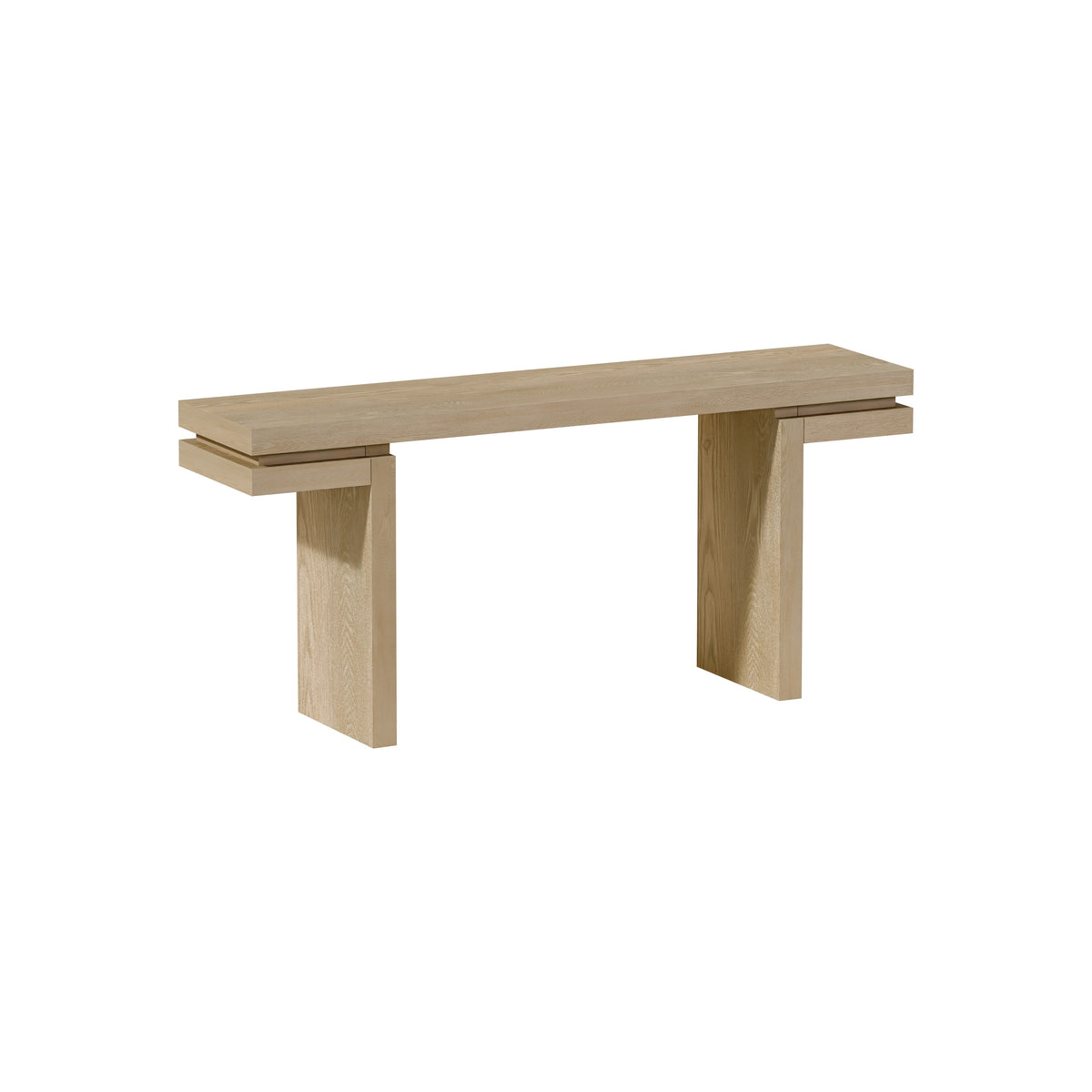 66" Extra Wide Real Wood Veneered Console Table, Minimalist Sofa Table Behind Couch for Entryway, Hallway, Living Room, Home Office - Sonkuki