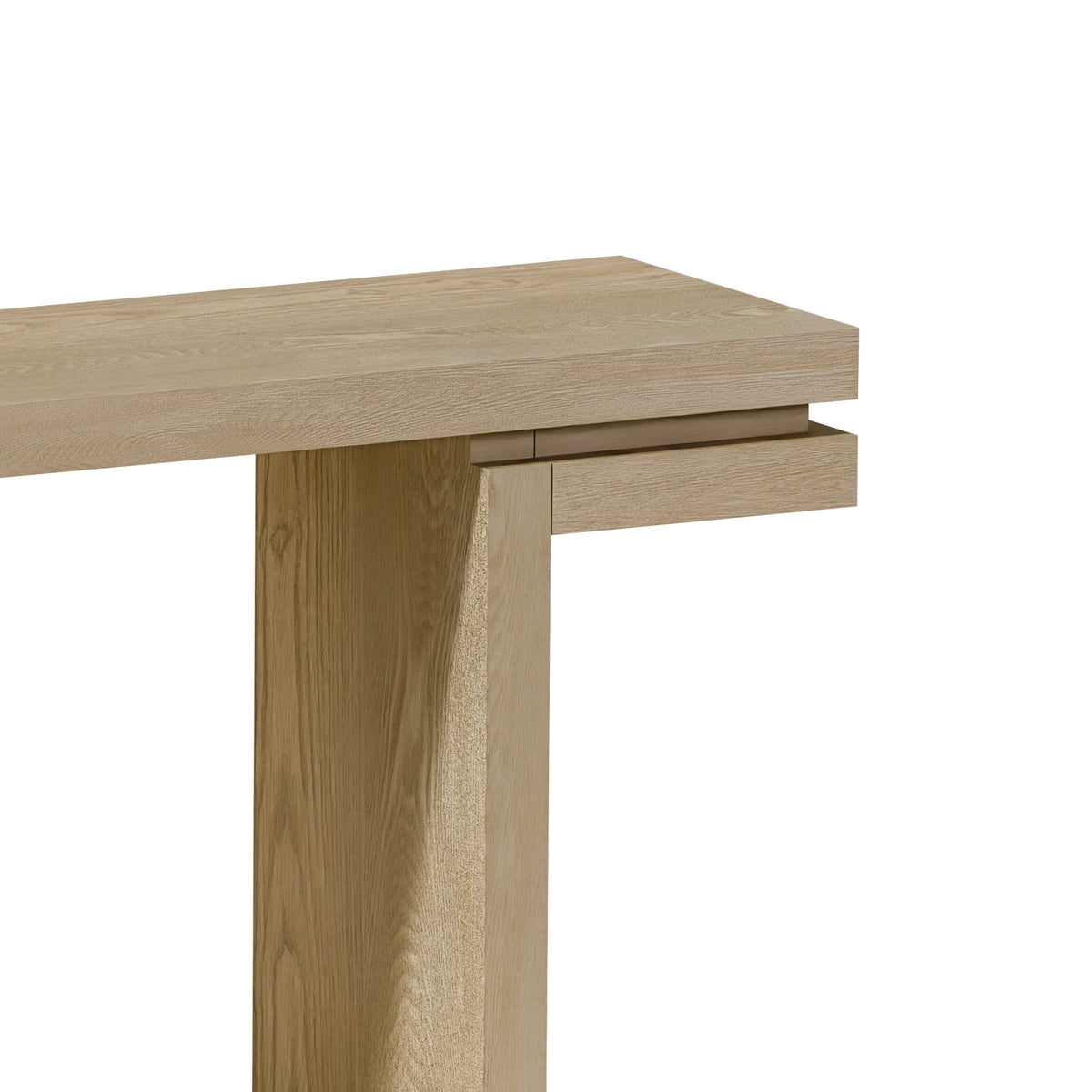 66" Extra Wide Real Wood Veneered Console Table, Minimalist Sofa Table Behind Couch for Entryway, Hallway, Living Room, Home Office - Sonkuki