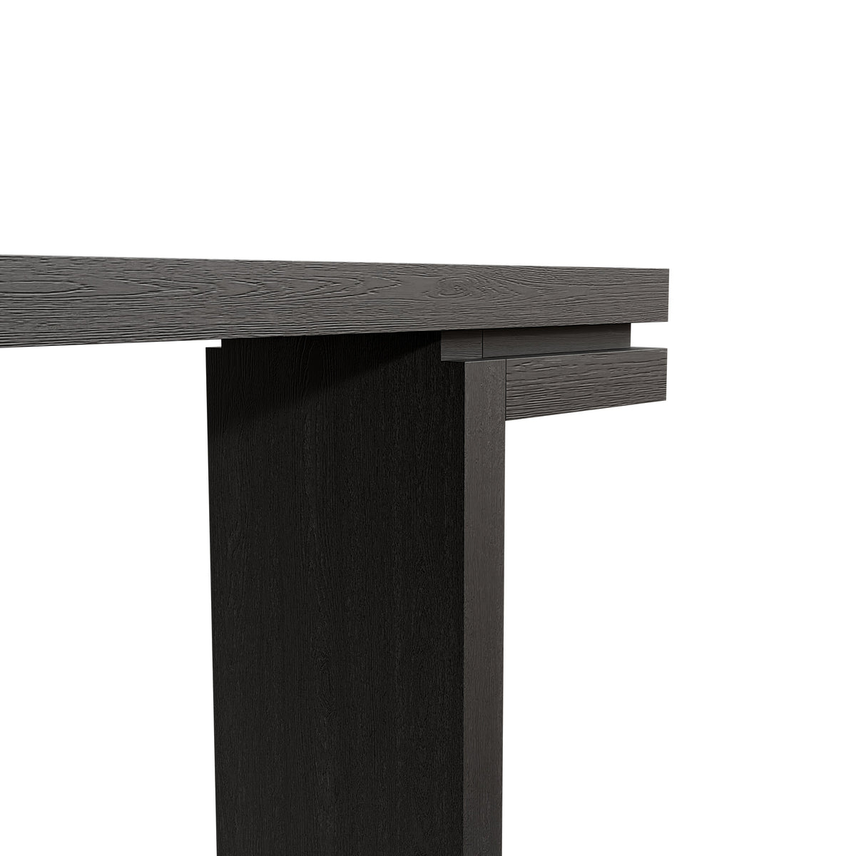 66" Extra Wide Real Wood Veneered Console Table, Minimalist Sofa Table Behind Couch for Entryway, Hallway, Living Room, Home Office - Sonkuki