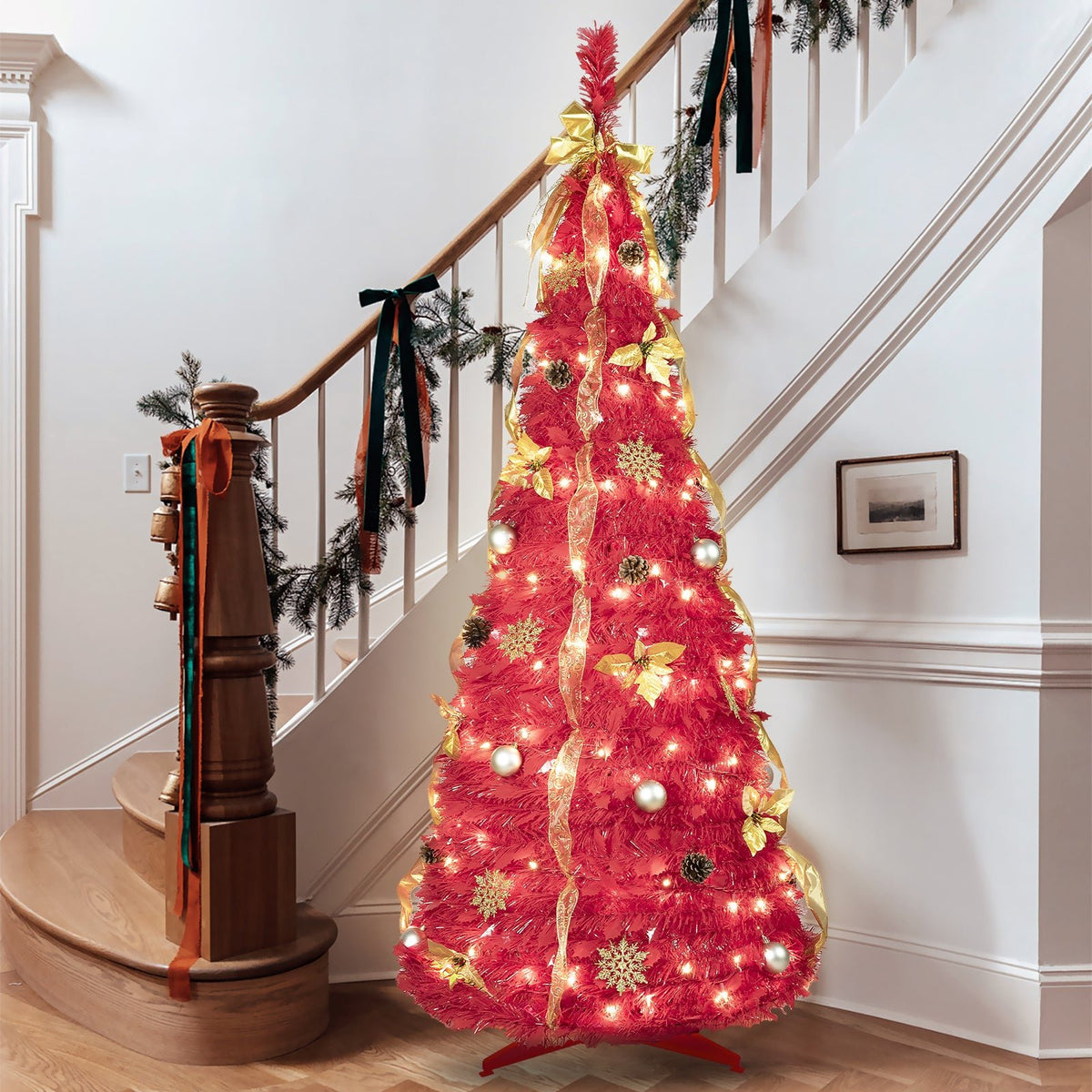 6ft Pop-Up Decorated Christmas Tree - Sonkuki
