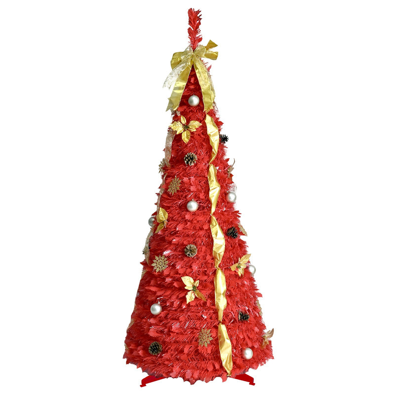 6ft Pop-Up Decorated Christmas Tree - Sonkuki