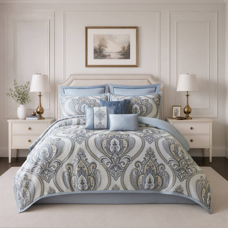 9 PCS Jacquard Comforter Set - main product image