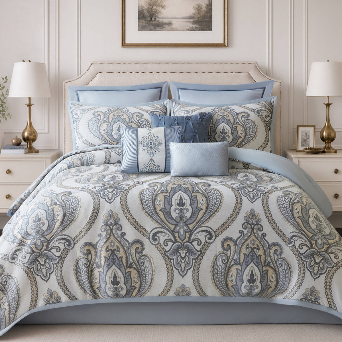 9 PCS Jacquard Comforter Set - Sonkuki