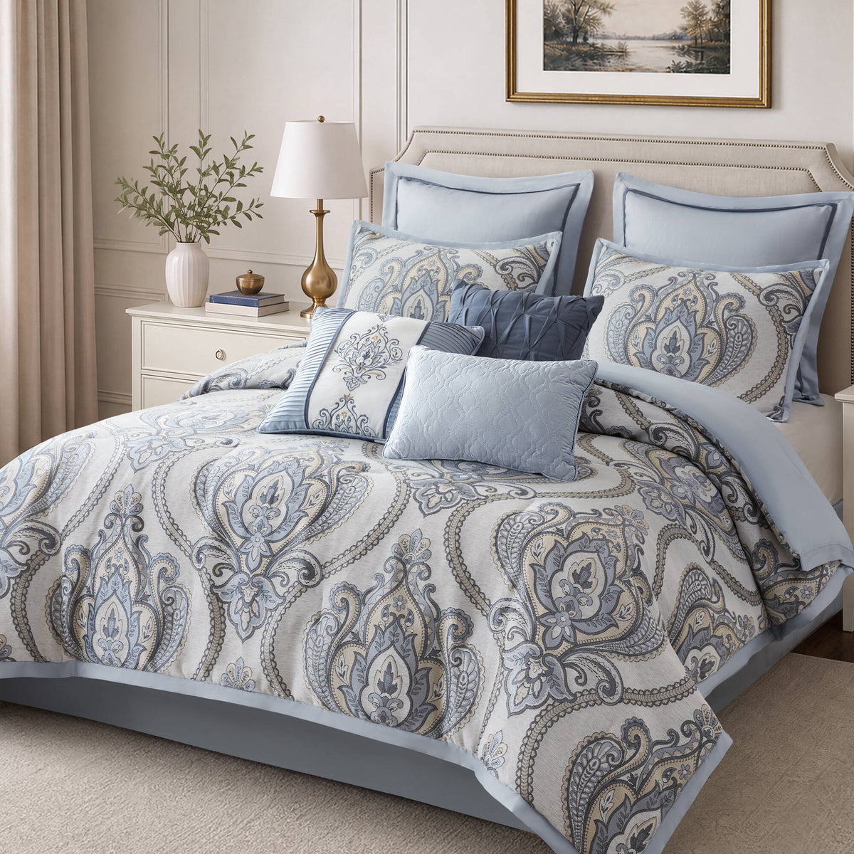 9 PCS Jacquard Comforter Set - Sonkuki