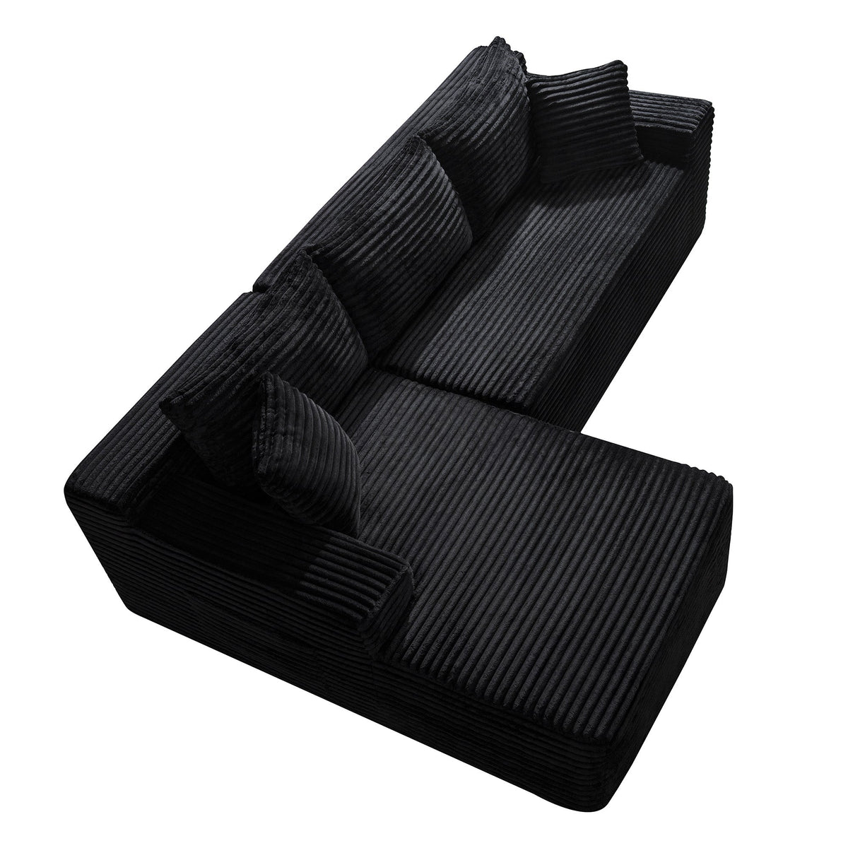 94.5" Cloud Modular Sectional Sofa Couch with L-Shape Chaise,Modern Minimalist Upholstered Couches for Living Room Bedroom,Deep Seat Corner Couch,No Assembly Required - Sonkuki