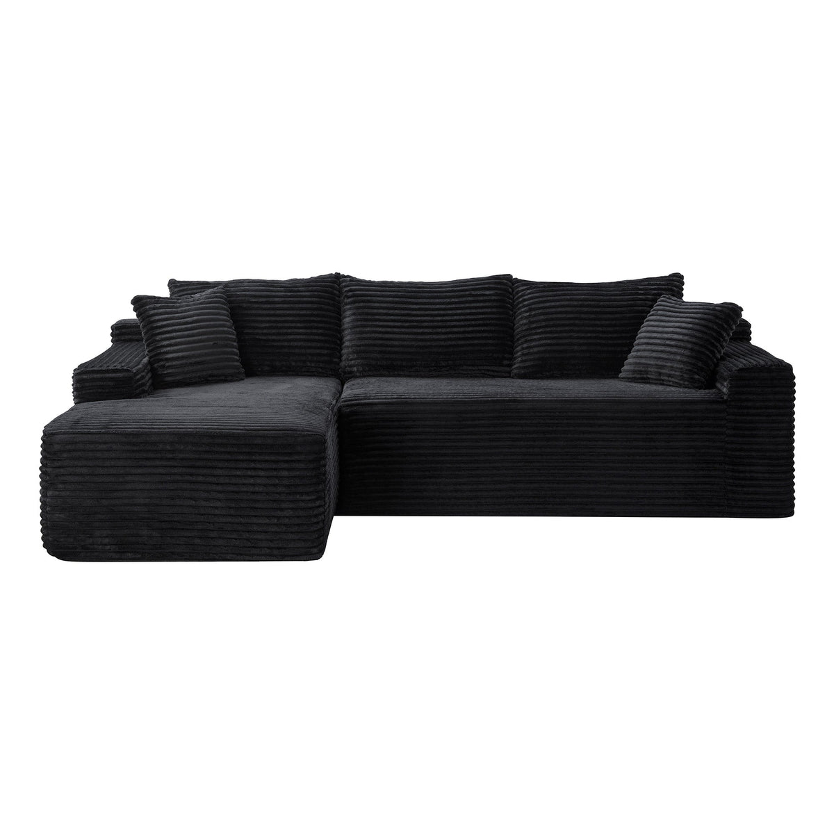 94.5" Cloud Modular Sectional Sofa Couch with L-Shape Chaise,Modern Minimalist Upholstered Couches for Living Room Bedroom,Deep Seat Corner Couch,No Assembly Required - Sonkuki