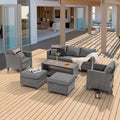 Patio Furniture Sets Outdoor Set Gray Rattan Coversation 