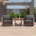 Rattan Garden Furniture For Sale SONKUKI 3-Piece Patio Sofa Set