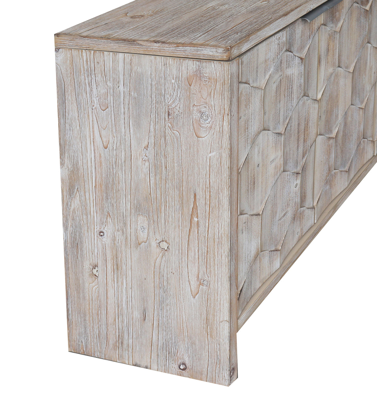 Accent Cabinet Farmhouse Style 4 Door Wooden Cabinet Sideboard Buffet Server Cabinet Storage Cabinet, for Living Room, Entryway, Hallway, Office, Kitchen and Dining Room - Sonkuki
