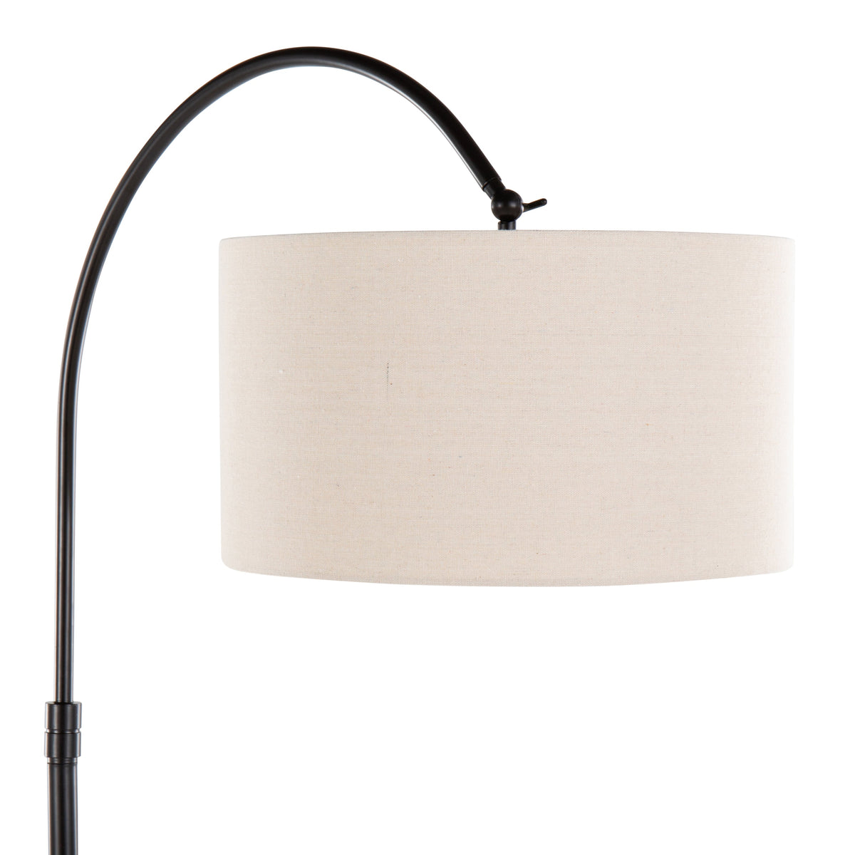 April 72" Contemporary Metal Floor Lamp in Oil Bronze with Natural Linen Shade by LumiSource - Sonkuki