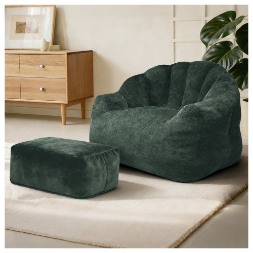 Bean bag chair, armrest bean bag sofa chair filled with high-density foam, comfortable lazy sofa chair, adult bean bag chair for the living room, bedroom reading. - Sonkuki