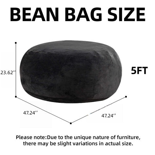 Bean Bag Chair, Memory Foam Filling, Adult and Teen Soft Sofa with Flannel Cover for Living Room, Bedroom, College Dorm - Sonkuki