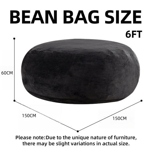 Bean Bag Chair, Memory Foam Filling, Adult and Teen Soft Sofa with Flannel Cover for Living Room, Bedroom, College Dorm - Sonkuki