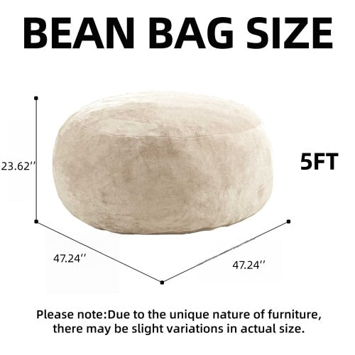 Bean Bag Chair, Memory Foam Filling, Adult and Teen Soft Sofa with Flannel Cover for Living Room, Bedroom, College Dorm - Sonkuki