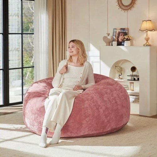 Bean Bag Chair, Memory Foam Filling, Adult and Teen Soft Sofa with Flannel Cover for Living Room, Bedroom, College Dorm - Sonkuki