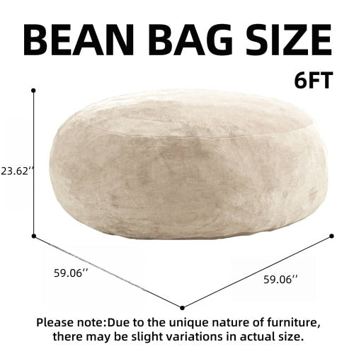 Bean Bag Chair, Memory Foam Filling, Adult and Teen Soft Sofa with Flannel Cover for Living Room, Bedroom, College Dorm - Sonkuki