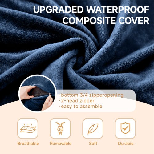 Bean Bag Chair, Memory Foam Filling, Adult and Teen Soft Sofa with Flannel Cover for Living Room, Bedroom, College Dorm - Sonkuki