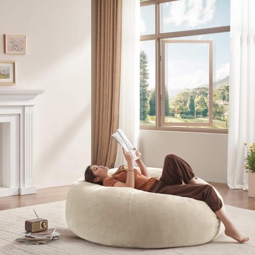Bean Bag Chair, Memory Foam Filling, Adult and Teen Soft Sofa with Flannel Cover for Living Room, Bedroom, College Dorm - Sonkuki