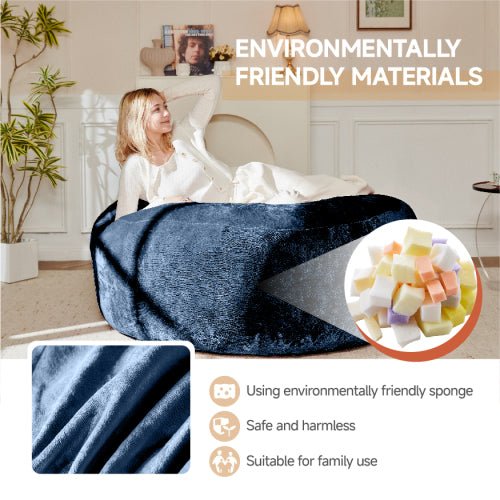 Bean Bag Chair, Memory Foam Filling, Adult and Teen Soft Sofa with Flannel Cover for Living Room, Bedroom, College Dorm - Sonkuki