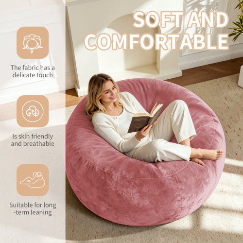 Bean Bag Chair, Memory Foam Filling, Adult and Teen Soft Sofa with Flannel Cover for Living Room, Bedroom, College Dorm - Sonkuki