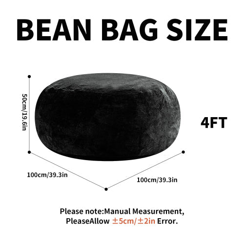 Bean Bag Chair, Memory Foam Filling, Adult and Teen Soft Sofa with Flannel Cover for Living Room, Bedroom, College Dorm - Sonkuki