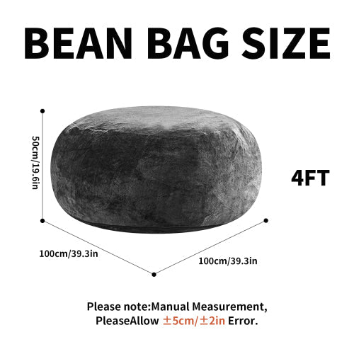 Bean Bag Chair, Memory Foam Filling, Adult and Teen Soft Sofa with Flannel Cover for Living Room, Bedroom, College Dorm - Sonkuki
