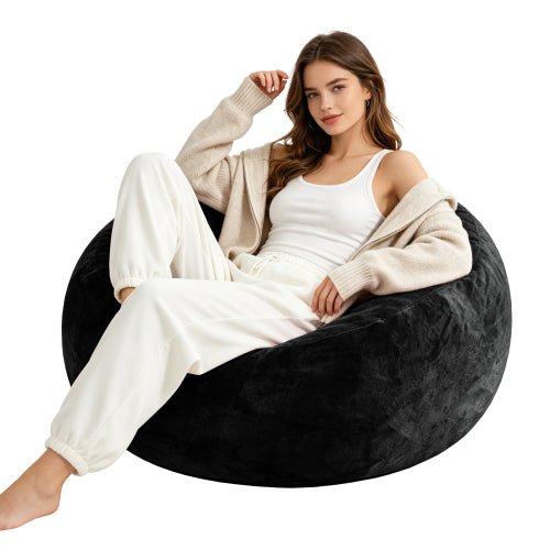Bean Bag Chair, Memory Foam Filling, Adult and Teen Soft Sofa with Flannel Cover for Living Room, Bedroom, College Dorm - Sonkuki