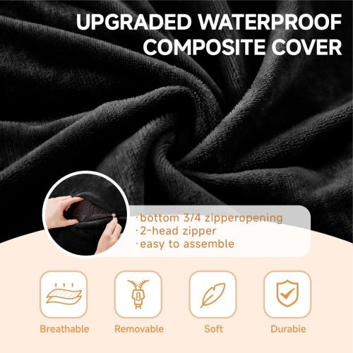 Bean Bag Chair, Memory Foam Filling, Adult and Teen Soft Sofa with Flannel Cover for Living Room, Bedroom, College Dorm - Sonkuki