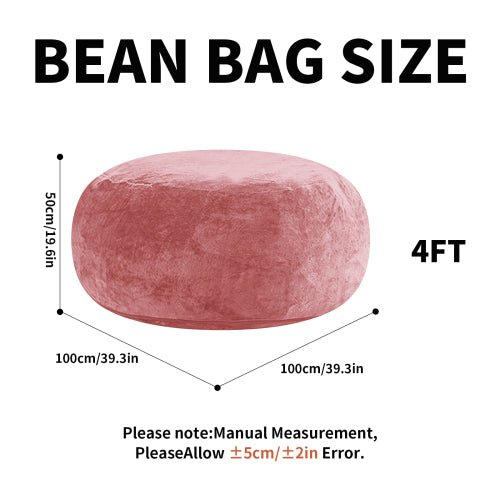 Bean Bag Chair, Memory Foam Filling, Adult and Teen Soft Sofa with Flannel Cover for Living Room, Bedroom, College Dorm - Sonkuki