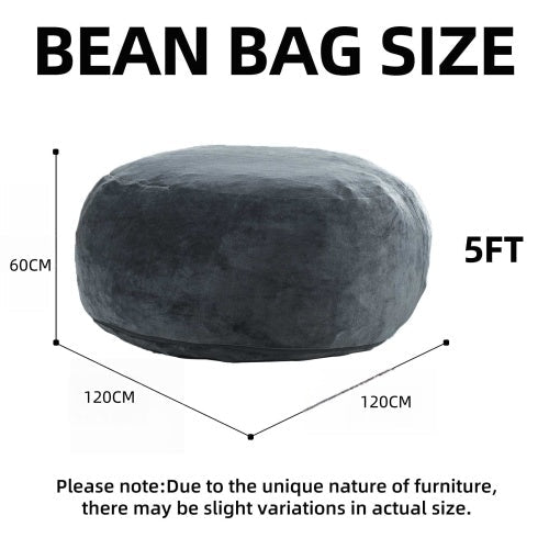 Bean Bag Chair, Memory Foam Filling, Adult and Teen Soft Sofa with Flannel Cover for Living Room, Bedroom, College Dorm - Sonkuki