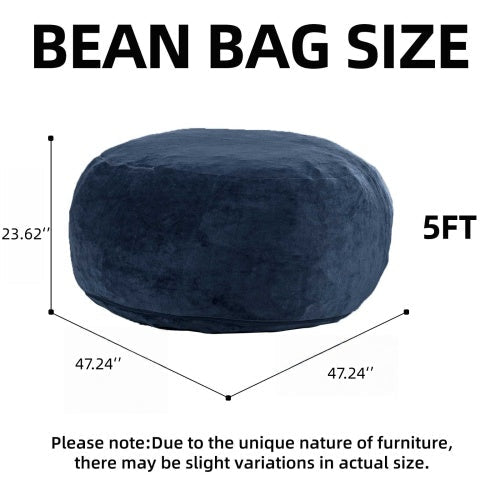 Bean Bag Chair, Memory Foam Filling, Adult and Teen Soft Sofa with Flannel Cover for Living Room, Bedroom, College Dorm - Sonkuki