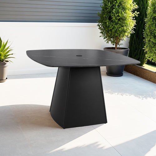 Belmore Pedestal Sintered Stone Dining Table - Sonkuki