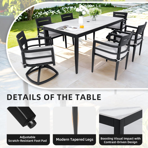Belmore Sintered Stone Rectangular Dining Table - product image 11