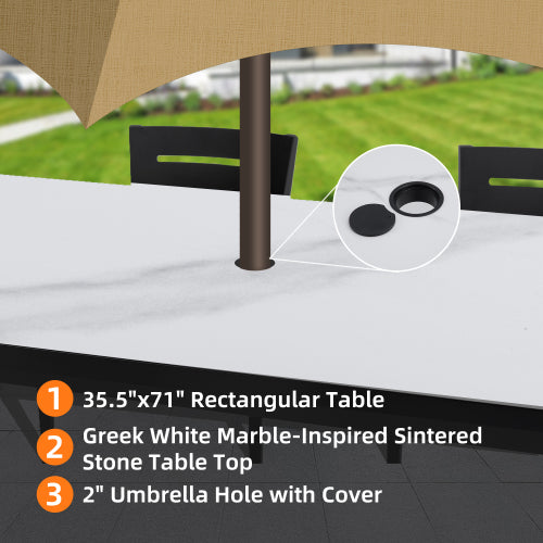 Belmore Sintered Stone Rectangular Dining Table - product image 12