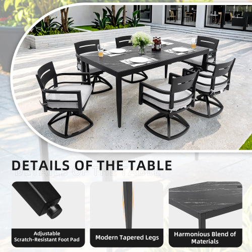 Belmore Sintered Stone Rectangular Dining Table - product image 4