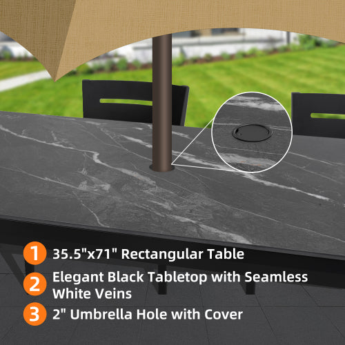 Belmore Sintered Stone Rectangular Dining Table - product image 5
